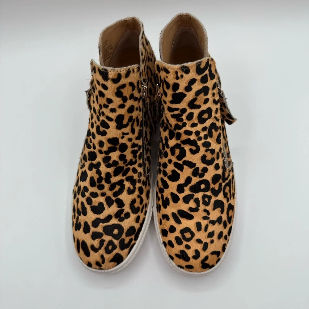 Steve MaddenWomen's Caliber Wedge Sneakers Leopard Print High-Top Sneakers SZ 10 - Picture 5 of 16